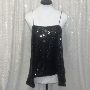 Sexy Black Sequin Tank NWT